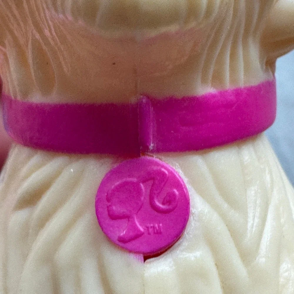 Barbie Golden Retriever Dog Figure Pink Collar Saddle Articulated Tan Puppy‎ Toy